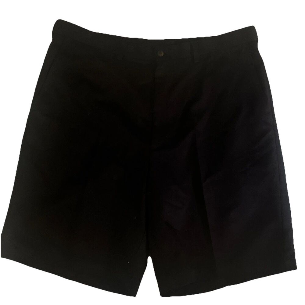 Haggar Shorts Mens Blue Chino Casual Adjustable Waist Polyester 38